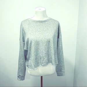 CR Gray Cropped Sweatshirt